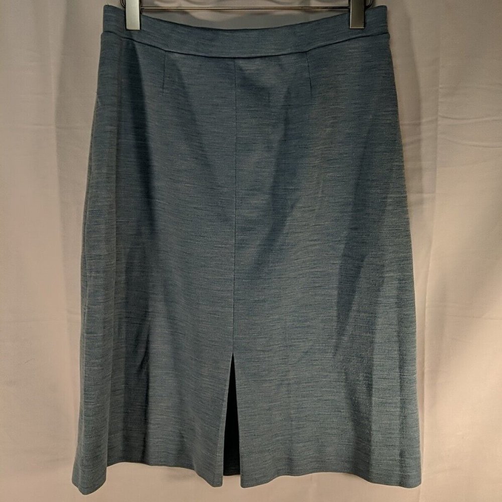 Vintage Wool Glenayr Kitten Skirt Light Blue Heather Womens Vtg 20 M/L Baby